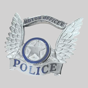police motor officer star badge