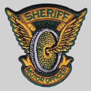 sheriff motor officer green patch