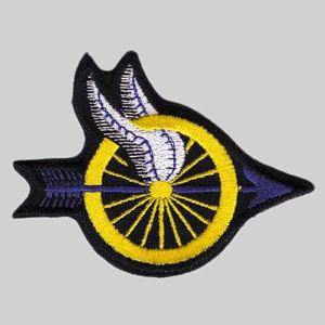 police yellow winged wheel patch