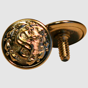 SHERIFF “S” GOLD Button for Shoei Helmet